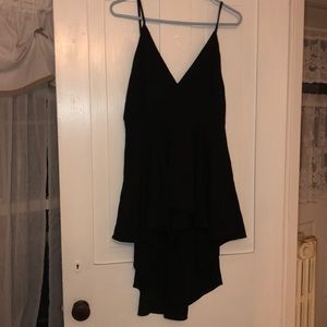 Black, High-Low Romper